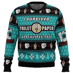 I Survived Toilet Paper Apocalypse 2020 Ugly Christmas Sweater ANA2207