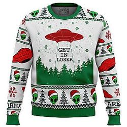 Area 51 Get in Loser Ugly Christmas Sweater ANA2207