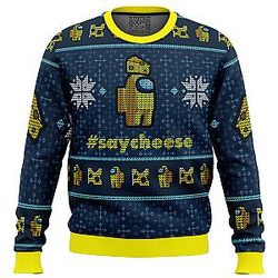 Say Cheese Among Us Ugly Christmas Sweater ANA2207
