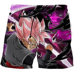 Dragon Ball Shorts For Him - Pink Hair Guy Anime Short Pants