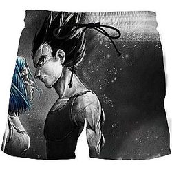 Dragon Ball Shorts For Him - Anime Couple 3D Printed Short Pants