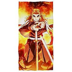Demon Slayer Beach Towels - Rengoku Kyōjurō Printed Anime Beach Towel