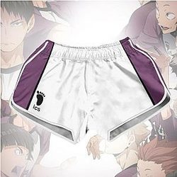 Haikyuu Beach Shorts for Her - Haikyuu Cosplay Costumes Purple Swimming Beach Shorts for Her