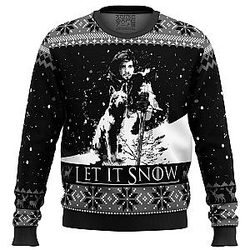 Game of Thrones Let It Snow Black and White Ugly Christmas Sweater ANA2207