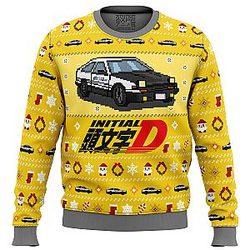 Initial D Classic Toyota Car Ugly Christmas Sweater ANA2207