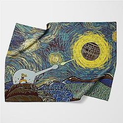 Goku vs Death Star Starry Night Fleece Blanket ANA2207