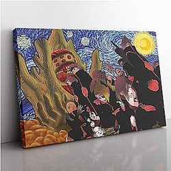 Akatsuki Gedo Statue Naruto Starry Night Canvas Print Wall Art ANA2207