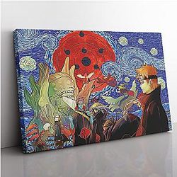 Akatsuki Infinite Tsukuyomi Naruto Starry Night Canvas Print Wall Art ANA2207