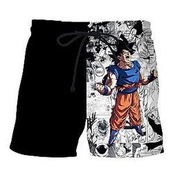 New 3D Printed Anime Summer Island Vacation Men's Beach Shorts Cartoon Casual Loose Comfortable Running Men Shorts