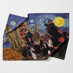 Akatsuki Gedo Statue Naruto Starry Night Fleece Blanket ANA2207
