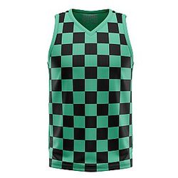 Tanjiro Kamado Demon Slayer V-Neck Basketball Jersey ANA2207