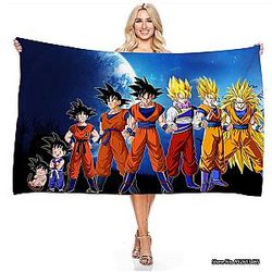 Dragon Ball Beach Towels - Dragon Ball Saiya 3D Digital Printed Rectangular Beach Towel