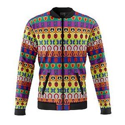 All Symbols Pattern Jojo’s Bizarre Adventure Casual Bomber Jacket ANA2207