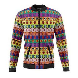 All Symbols Pattern Jojo’s Bizarre Adventure Quilted Bomber Jacket ANA2207