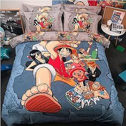 One Piece Bedding Sets - One Piece Anime Characters Cute Comforter Cover Soft Duvet Pillow Bedding Set
