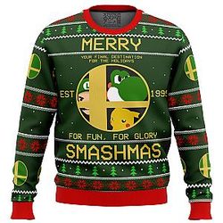 Super Smash Bros Merry Smashmas Ugly Christmas Sweater ANA2207