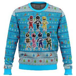 Mighty Morphin Chibis Power Rangers Ugly Christmas Sweater ANA2207