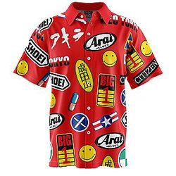 Akira Full Decals Short Sleeve Button Down Shirt ANA2207