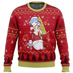 Re Zero Rem Christmas Ugly Christmas Sweater ANA2207