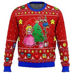 Smash Bro Come and See the Christmas Tree Super Mario Ugly Christmas Sweater ANA2207