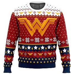 Super Heroes Wonder Woman Christmas Ugly Christmas Sweater ANA2207