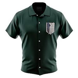 Scouting Regiment Attack on Titan Button Down Hawaiian Shirt ANA2207