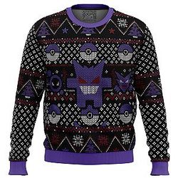 Pokemon Ghosts Gengar Ghastly Haunter Ugly Christmas Sweater ANA2207