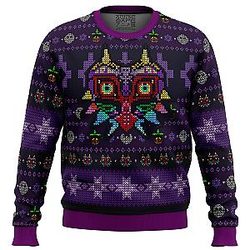 Majoras Mask Seamless Pattern Legend of Zelda Ugly Christmas Sweater ANA2207