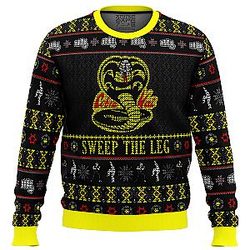 Cobra Kai Sweep The Leg Karate Kid Ugly Christmas Sweater ANA2207