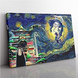Spirited Away Starry Night Studio Ghibli Canvas Print Wall Art ANA2207