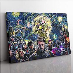 Avengers Starry Night Infinity War Canvas Print Wall Art ANA2207