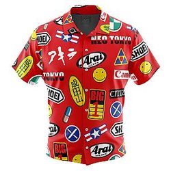 Akira Full Decals Button Down Hawaiian Shirt ANA2207