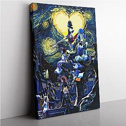 Kingdom Hearts Starry Night Canvas Print Wall Art ANA2207