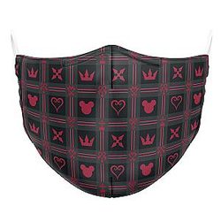 Pattern Red Kingdom Hearts Face Mask ANA2207