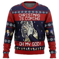 Jojo's Bizzare Adventure Joseph Joestar Oh My God Ugly Christmas Sweater ANA2207