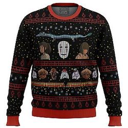Studio Ghibli No Face Spirited Away Ugly Christmas Sweater ANA2207