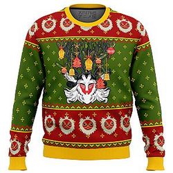 Studio Ghibli Princess Mononoke Xmas Forest Spirit Ugly Christmas Sweater ANA2207