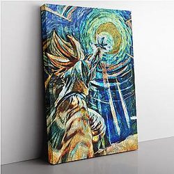 Dragon Ball Z Starry Night Kamehameha Canvas Print Wall Art ANA2207