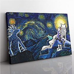 Princess Mononoke Starry Night Studio Ghibli Canvas Print Wall Art ANA2207
