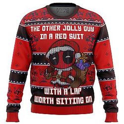 Deadpool Jolly Red Guy Ugly Christmas Sweater ANA2207