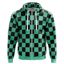 Tanjiro Kamado Demon Slayer Zip Hoodie ANA2207