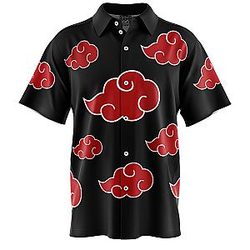 Naruto Akatsuki Casual Short Sleeve Button Down Shirt ANA2207