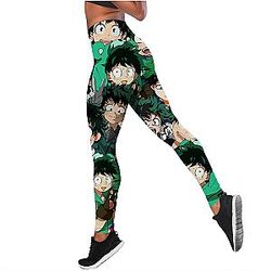My Hero Academia Leggings - Printed High Waist Elasticity Legging Sweatpants for Women Fitness Pants