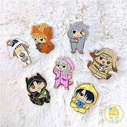 Fruits Basket Pins - Cute Fruits Basket Trio Enamel Pins Set of 7