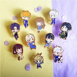 Fruits Basket Pins - Cute Fruits Basket Trio Enamel Pins Set of 10