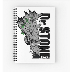 Dr Stone Notebooks - Dr Stone Senku Logo Spiral Notebook