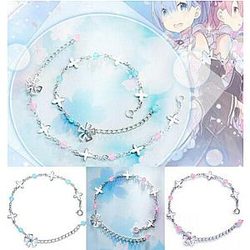 Re:zero Bracelets - RE: ZERO Anime Silver Rem Link Chain Fashion Bracelet
