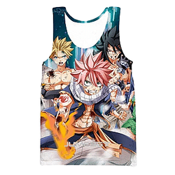 Fairy Tail Tank Tops - Streetwear Short Sleeve Sport Pullover Summer Tank Top