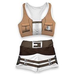 Attack On Titan Activewear - Eren Jager Cosplay Anime Workout Set