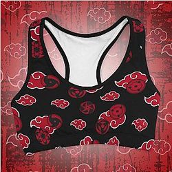 New Anime Hokage Konoha Kakashi Pain Sharingan Cosplay Costumes Sportswear Red Cloud Symbol Top Swimming Pants Beach Shorts